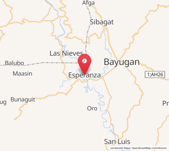 Map of Esperanza, Caraga