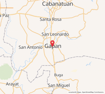 Map of Gapan, Central Luzon