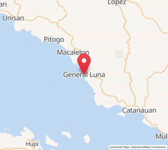 Map of General Luna, Calabarzon