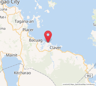 Map of Gigaquit, Caraga