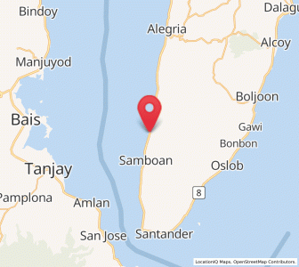 Map of Ginatilan, Central Visayas