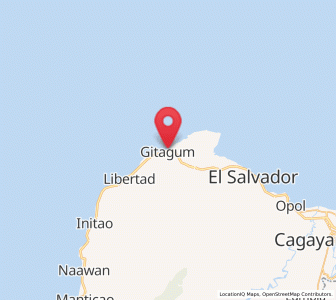 Map of Gitagum, Northern Mindanao
