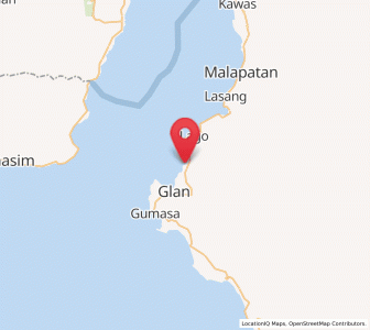 Map of Glan Peidu, Soccsksargen