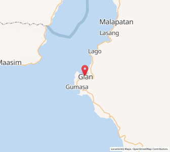 Map of Glan, Soccsksargen