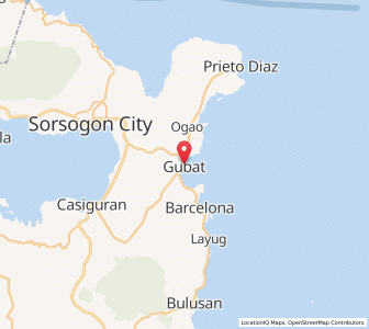 Map of Gubat, Bicol