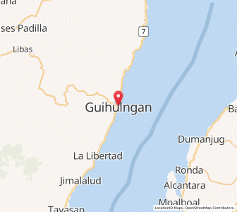Map of Guihulñgan, Central Visayas