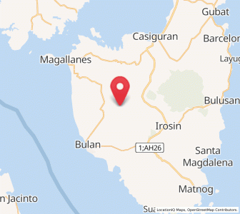 Map of Guruyan, Bicol