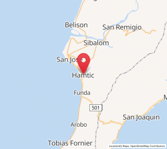 Map of Hamtic, Western Visayas