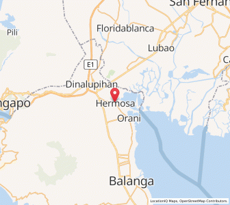 Map of Hermosa, Central Luzon