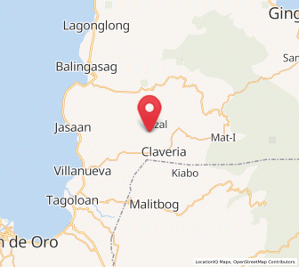 Map of Hinapalanan, Northern Mindanao