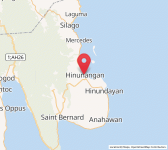 Map of Hinunangan, Eastern Visayas
