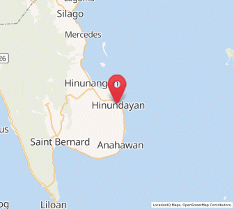 Map of Hinundayan, Eastern Visayas