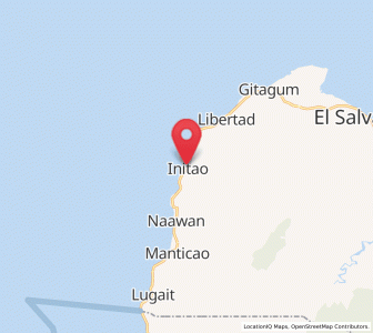 Map of Initao, Northern Mindanao