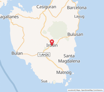 Map of Irosin, Bicol