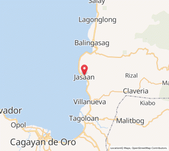 Map of Jasaan, Northern Mindanao