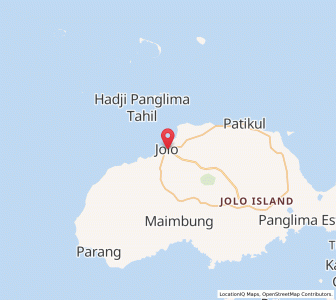 Map of Jolo, Autonomous Region in Muslim Mindanao