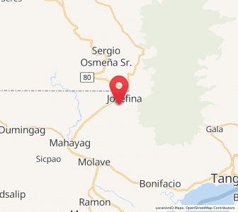Map of Josefina, Zamboanga Peninsula