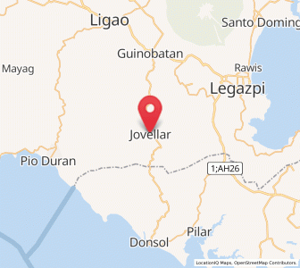 Map of Jovellar, Bicol