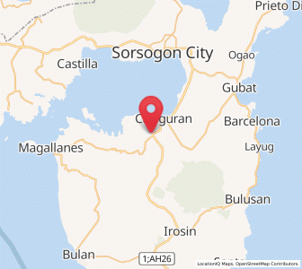 Map of Juban, Bicol