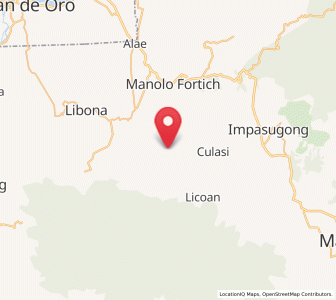 Map of Kalugmanan, Northern Mindanao
