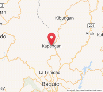 Map of Kapangan, Cordillera