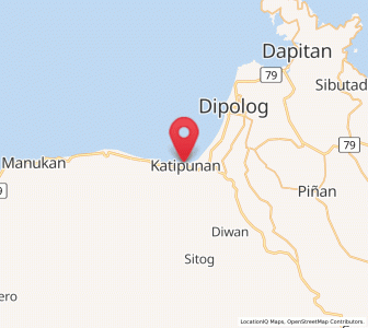 Map of Katipunan, Zamboanga Peninsula