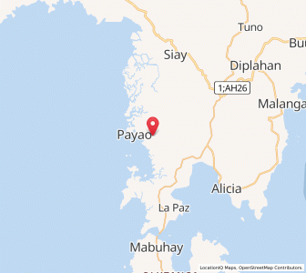 Map of Katipunan, Zamboanga Peninsula