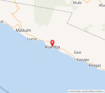 Map of Kiamba, Soccsksargen