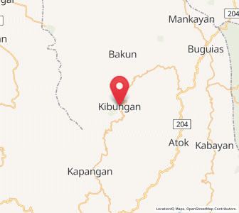 Map of Kibungan, Cordillera