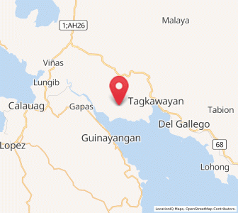 Map of Kinatakutan, Calabarzon