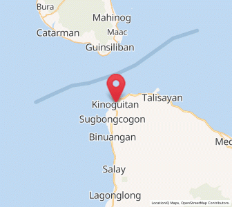 Map of Kinogitan, Northern Mindanao