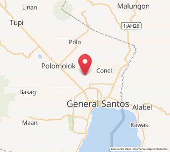 Map of Klinan, Soccsksargen