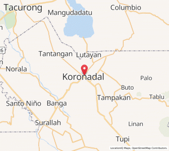 Map of Koronadal, Soccsksargen