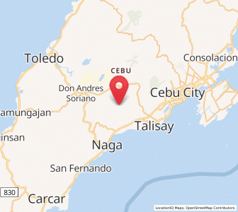 Map of Kuanos, Central Visayas