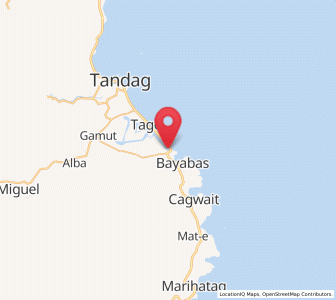 Map of La Paz, Caraga