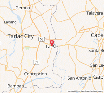 Map of La Paz, Central Luzon