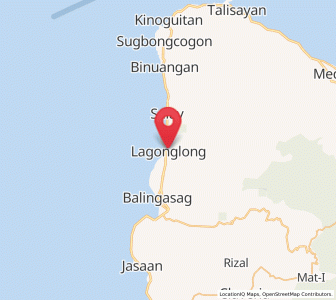Map of Lagonglong, Northern Mindanao