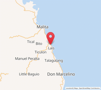 Map of Lais, Davao