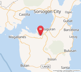 Map of Lajong, Bicol