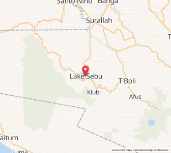 Map of Lake Sebu, Soccsksargen