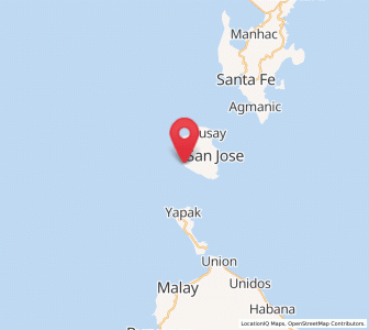 Map of Lanas, Mimaropa
