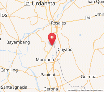 Map of Lanat, Central Luzon