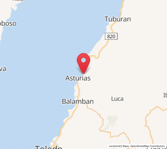 Map of Langob, Central Visayas