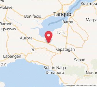 Map of Lapining, Northern Mindanao