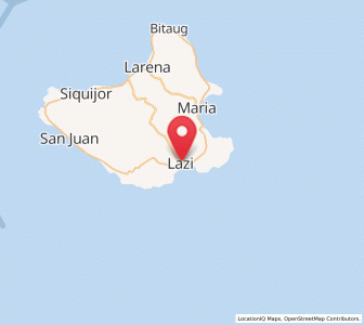 Map of Lazi, Central Visayas