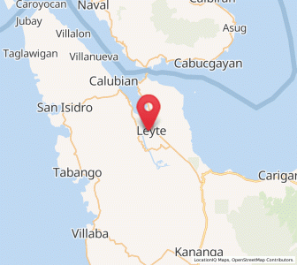Map of Leyte, Eastern Visayas