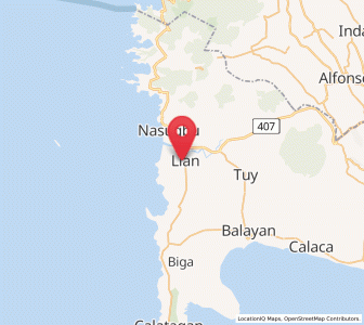 Map of Lian, Calabarzon