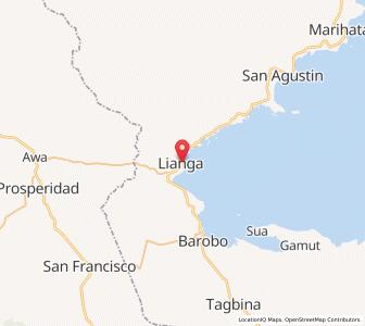 Map of Lianga, Caraga