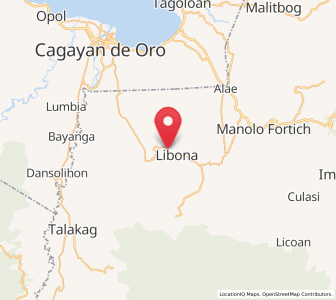 Map of Libona, Northern Mindanao