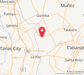 Map of Licab, Central Luzon